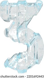 Ice symbol with thick vertical straps. number 3