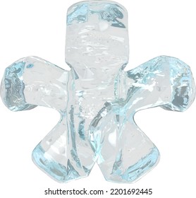 Ice symbol with thick vertical straps