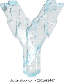 Símbolo de hielo con correas verticales gruesas. letra y