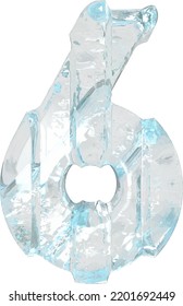 Símbolo de hielo con correas verticales gruesas. número 6