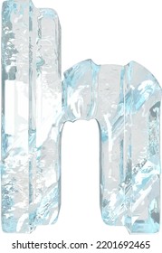 Ice symbol with thick vertical straps. letter h