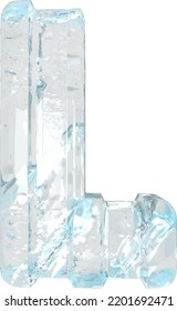 Ice symbol with thick vertical straps. letter l