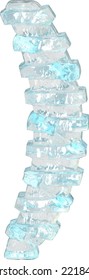 Eissymbol mit dünnen horizontalen Gurten