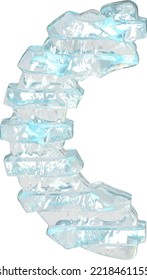 Símbolo de hielo con correas horizontales delgadas