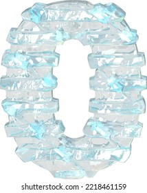 Ice symbol with thin horizontal straps. number 0