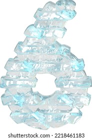 Ice symbol with thin horizontal straps. number 6