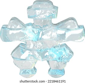 Ice symbol with thin horizontal straps