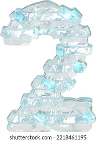 Símbolo de hielo con correas horizontales delgadas. número 2