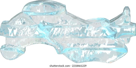 Símbolo de hielo con correas horizontales delgadas