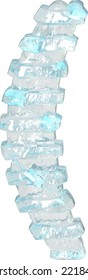 Ice symbol with thin horizontal straps