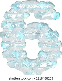 Ice symbol with thin horizontal straps. number 6