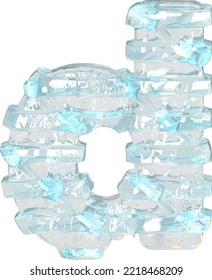 Ice symbol with thin horizontal straps. letter d
