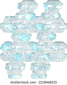Ice symbol with thin horizontal straps