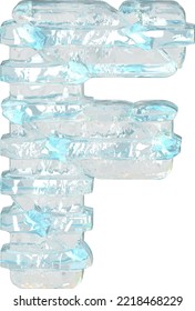 Ice symbol with thin horizontal straps. letter f