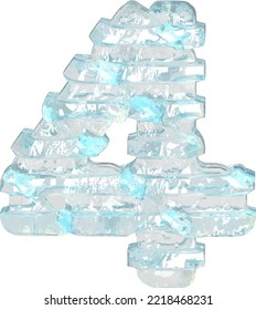 Ice symbol with thin horizontal straps. number 4