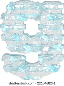Ice symbol with thin horizontal straps. letter g