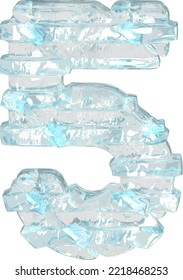 Ice symbol with thin horizontal straps. number 5