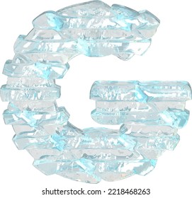 Ice symbol with thin horizontal straps. letter g