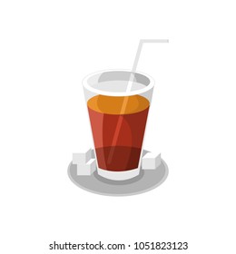 Ice Tea Cafe Illustration Design
