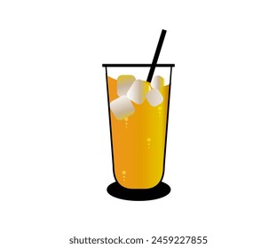 ice tea grapic vektor good for design food and beverage, and any element design