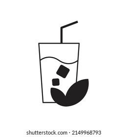 Ice tea icon design. isolated on white background