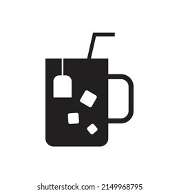 Diseño de iconos de té helado. aislado en fondo blanco