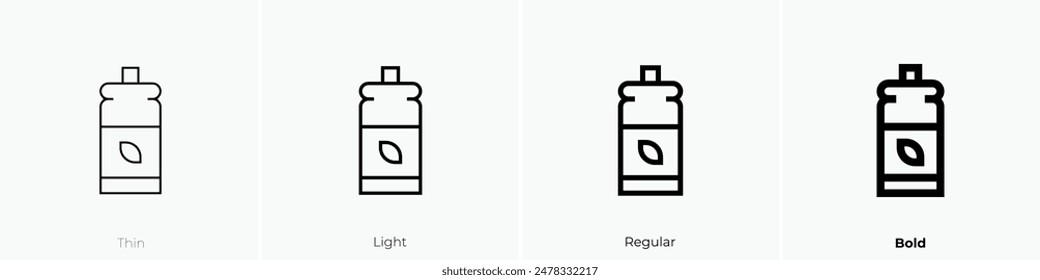 Ice Tea icon. Thin, Light Regular And Bold style design isolated on white background