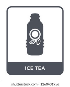 ice tea icon vector on white background, ice tea simple element illustration