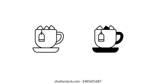 ice tea icon with white background vector stock illustration