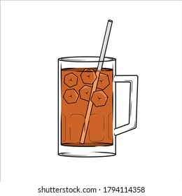 ice tea vector illustration. great for logo, icon, symbol, poster, template, etc