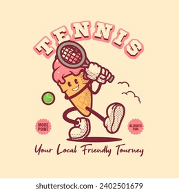 Ice Tennis Logo Vintage and Retro