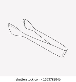 Ice tongs icon line element. Vector illustration of ice tongs icon line isolated on clean background for your web mobile app logo design.