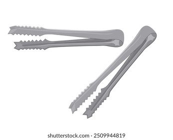 ice tongs on a white background.