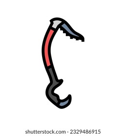ice tool axe mountaineering adventure color icon vector. ice tool axe mountaineering adventure sign. isolated symbol illustration