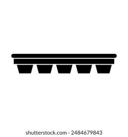 Ice tray icon illustrated in vector
