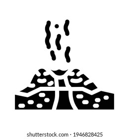 ice type eruptions glyph icon vector. ice type eruptions sign. isolated contour symbol black illustration