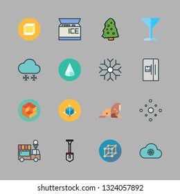 ice vector icon set