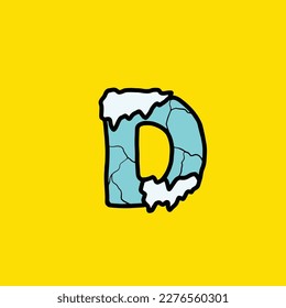 ice vector letter d from fruit strain weed food