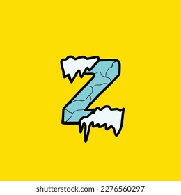 ice vector letter z from fruit strain weed food