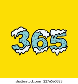 vector de hielo número 365 del alimento de hierba de frutas