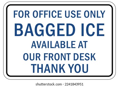 Ice warning sign and labels