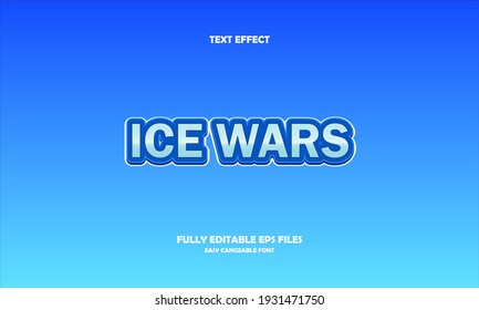 Ice Wars Style Editable Text Effect