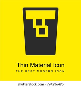 Ice water bright yellow material minimal icon or logo design
