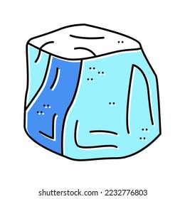 ice water color icon vector. ice water sign. isolated symbol illustration