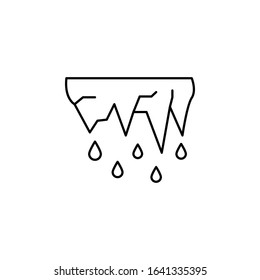 Ice water icon. Simple line, outline vector elements of spring icons for ui and ux, website or mobile application