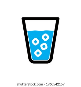 Ice water icon,vector illustration. Flat design style. vector ice water icon illustration isolated on White background, ice water icon Eps10. ice water icons graphic design vector symbols.