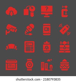 ice web icons. Cloud download and Hotel key, Clamp and Pendrive symbol, vector signs
