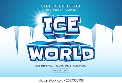 Ice World Editable Text Effect