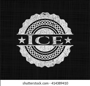Ice written on a blackboard
