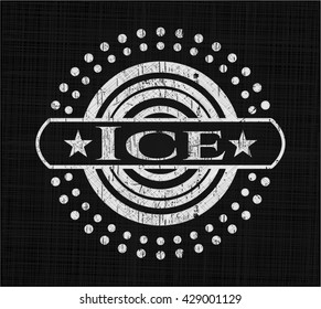 Ice written on a chalkboard